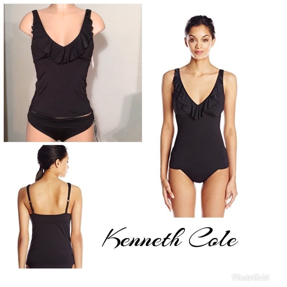 Kenneth Cole ruffle-licious tankini. NWT